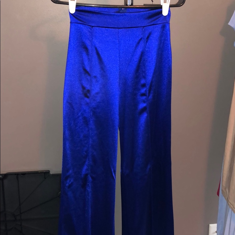 High Waisted Satin Trouser